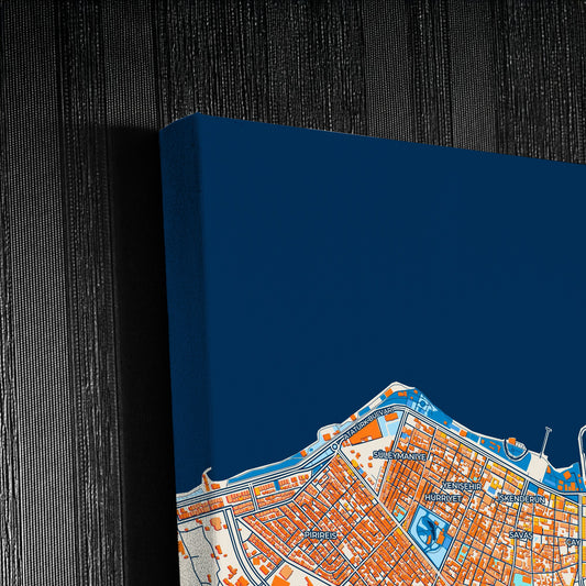 İskenderun Turkey Colorful City Map Canvas Print Detail