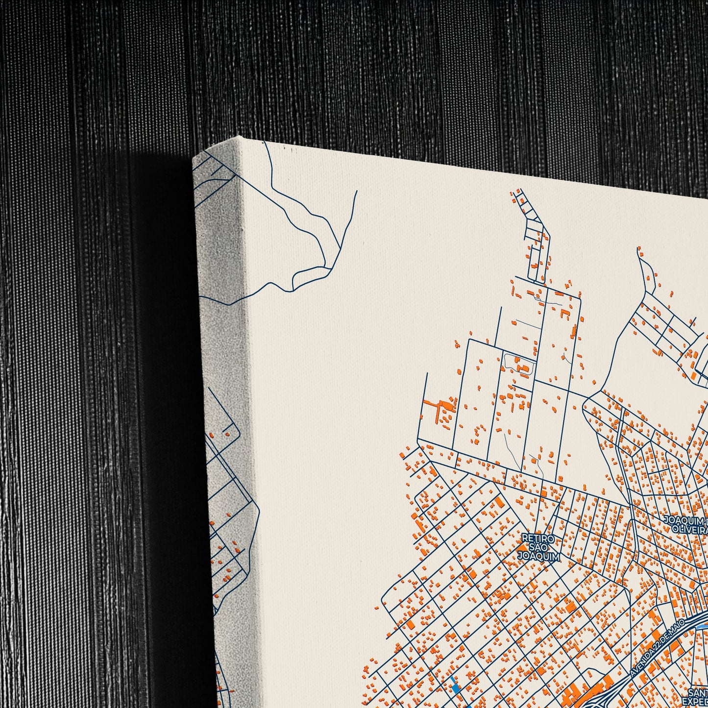 Itaborai Brazil Colorful City Map Canvas Print Detail