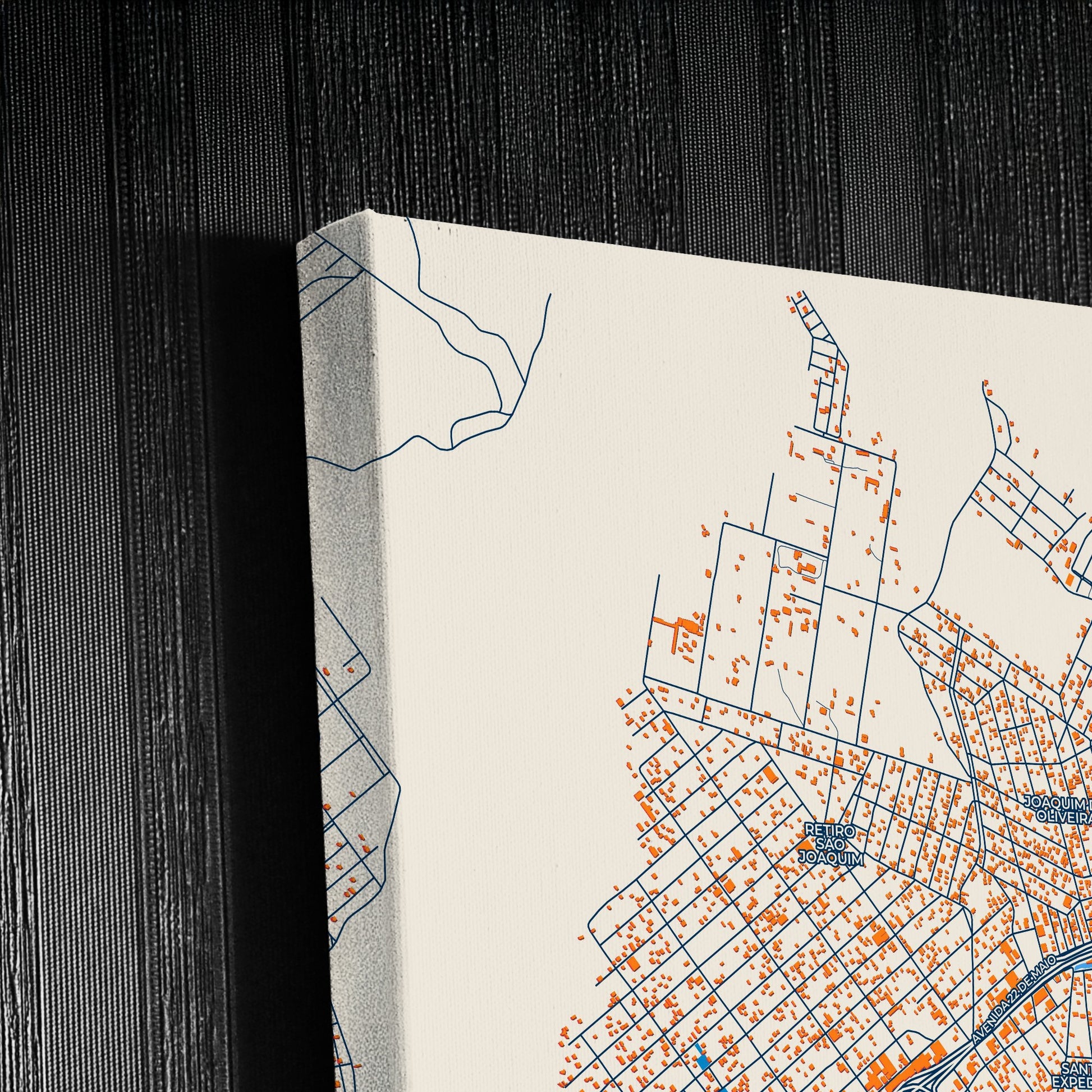 Itaborai Brazil Colorful City Map Canvas Print Detail