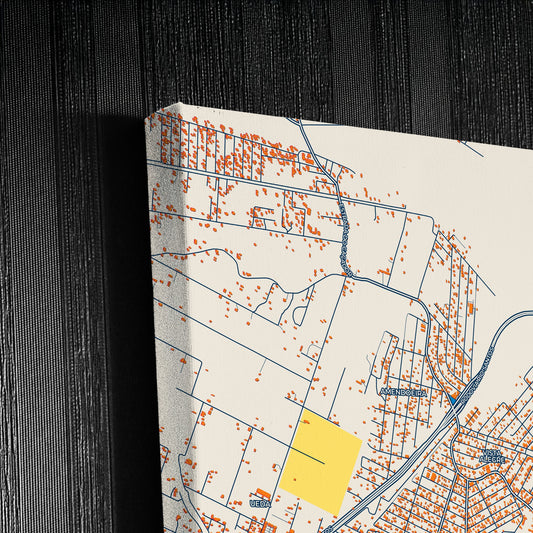 Itaguai Brazil Colorful City Map Canvas Print Detail