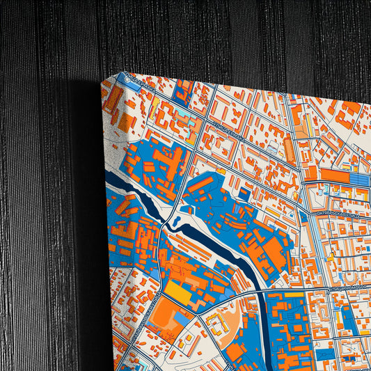 Иваново Russia Colorful City Map Canvas Print Detail