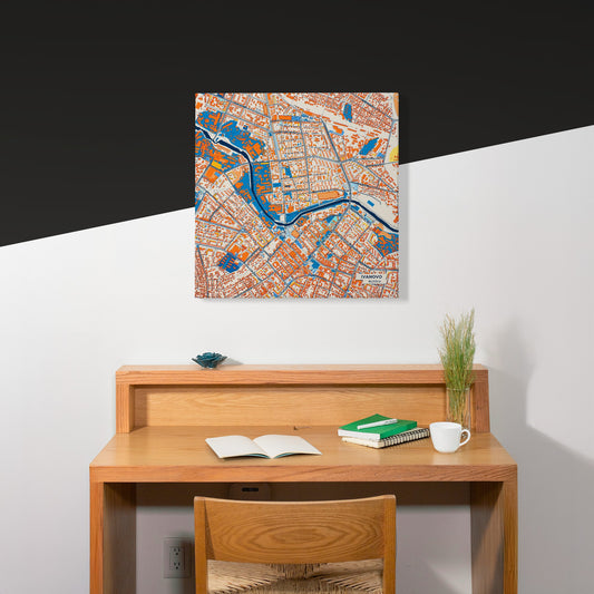 Иваново Russia Colorful City Map Canvas Print Scene