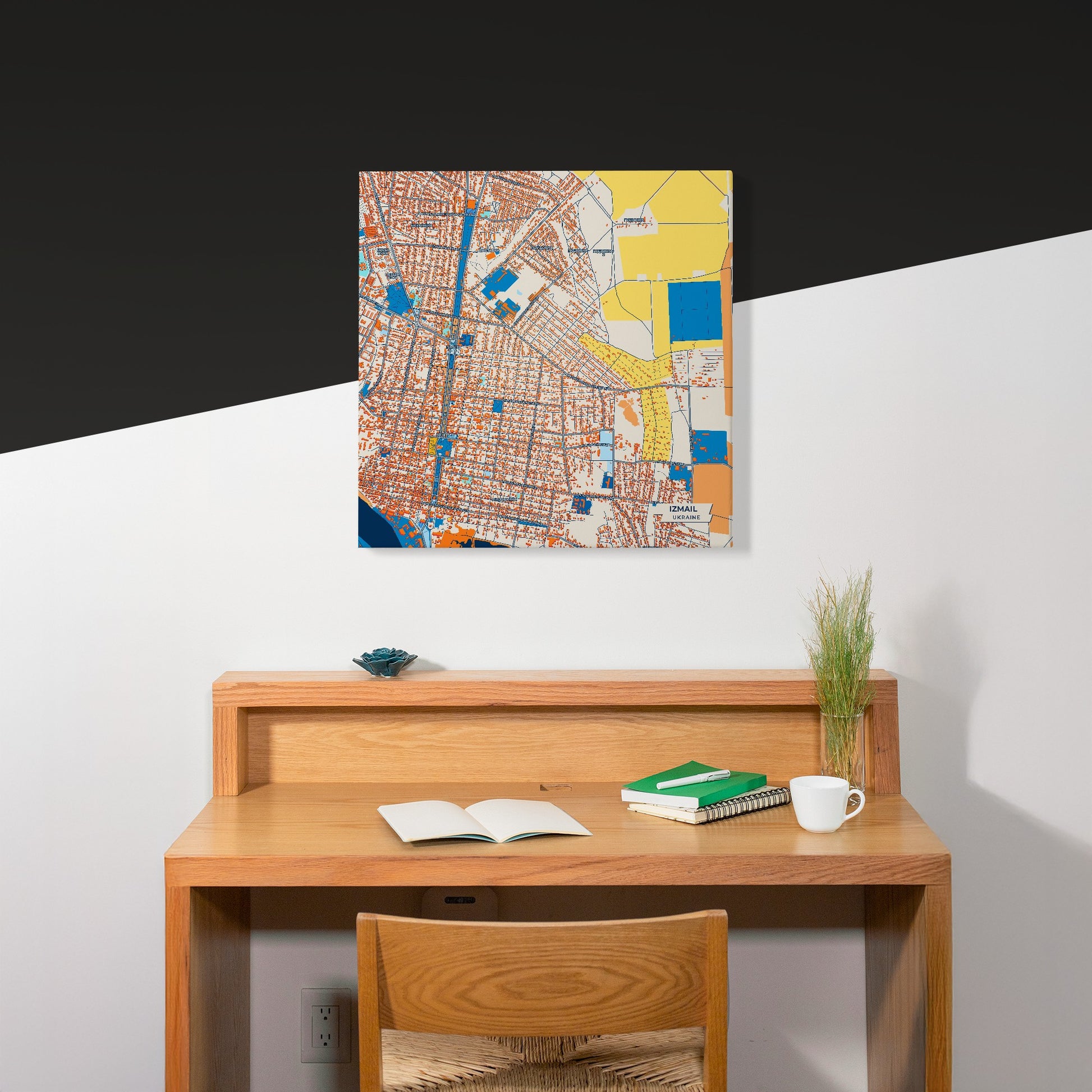 Izmail Ukraine Colorful City Map Canvas Print Scene