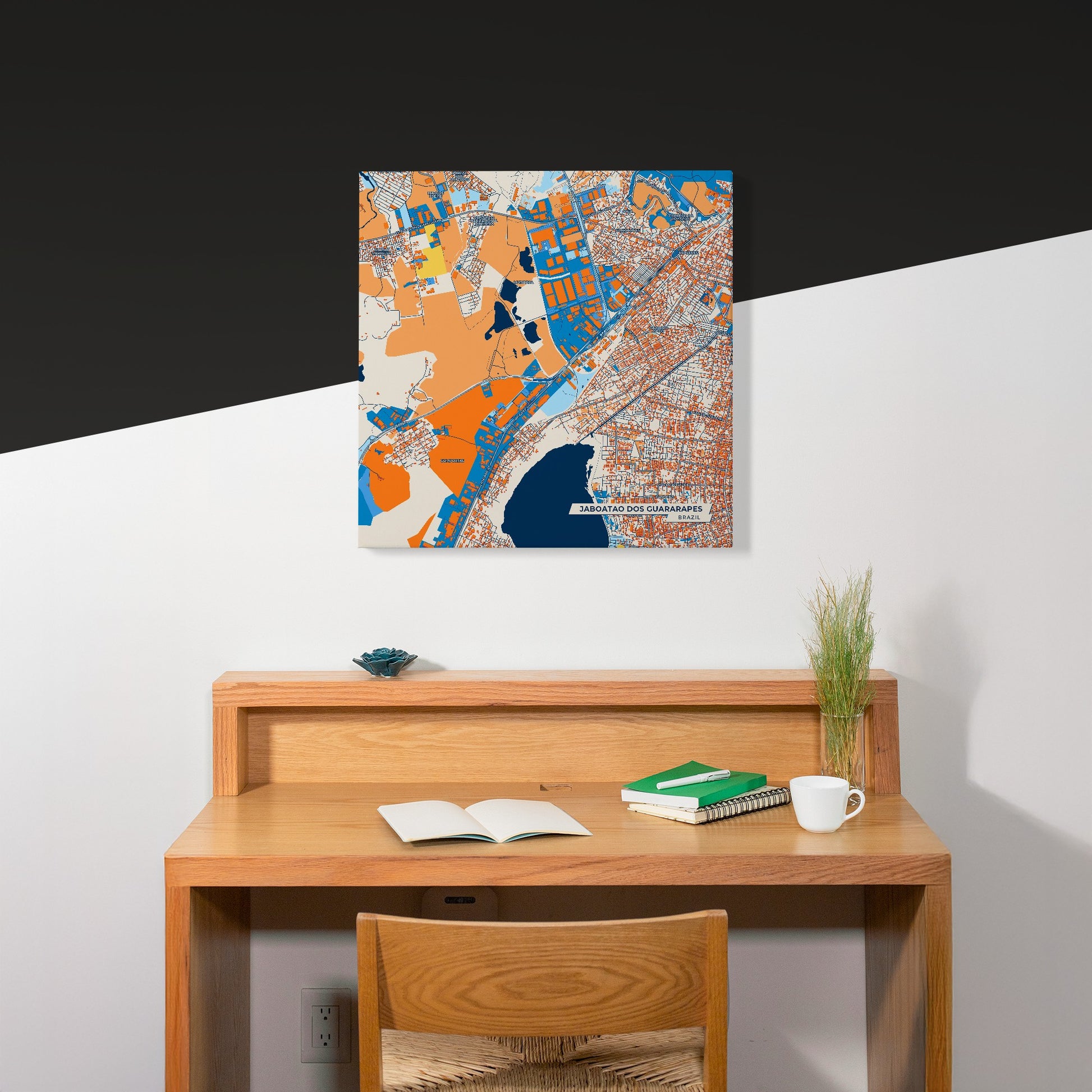 Jaboatao Dos Guararapes Brazil Colorful City Map Canvas Print Scene
