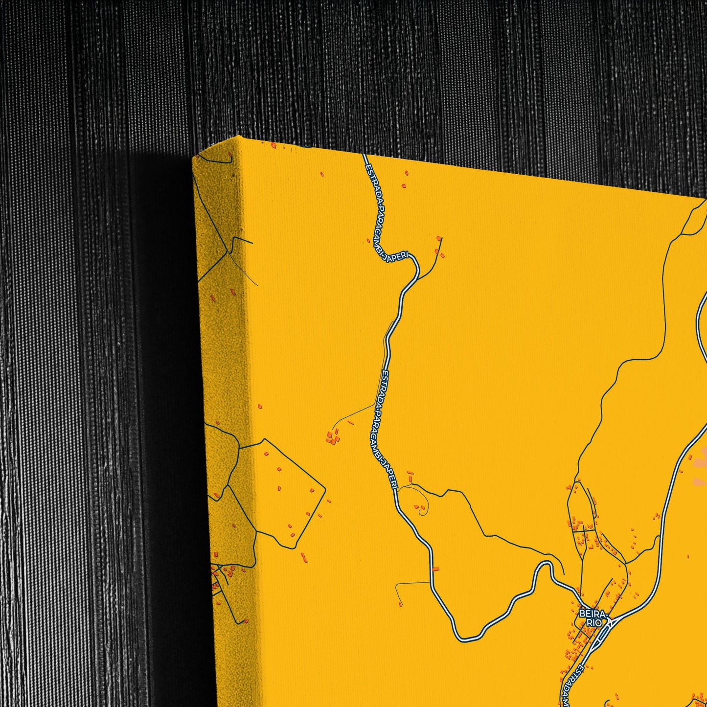 Japeri Brazil Colorful City Map Canvas Print Detail