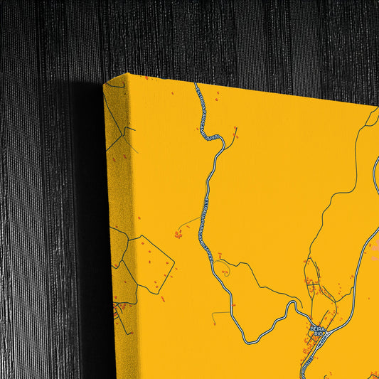 Japeri Brazil Colorful City Map Canvas Print Detail