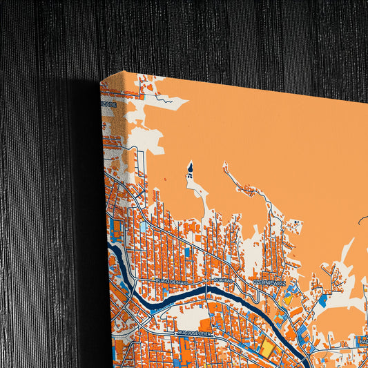 Jaragua Do Sul Brazil Colorful City Map Canvas Print Detail