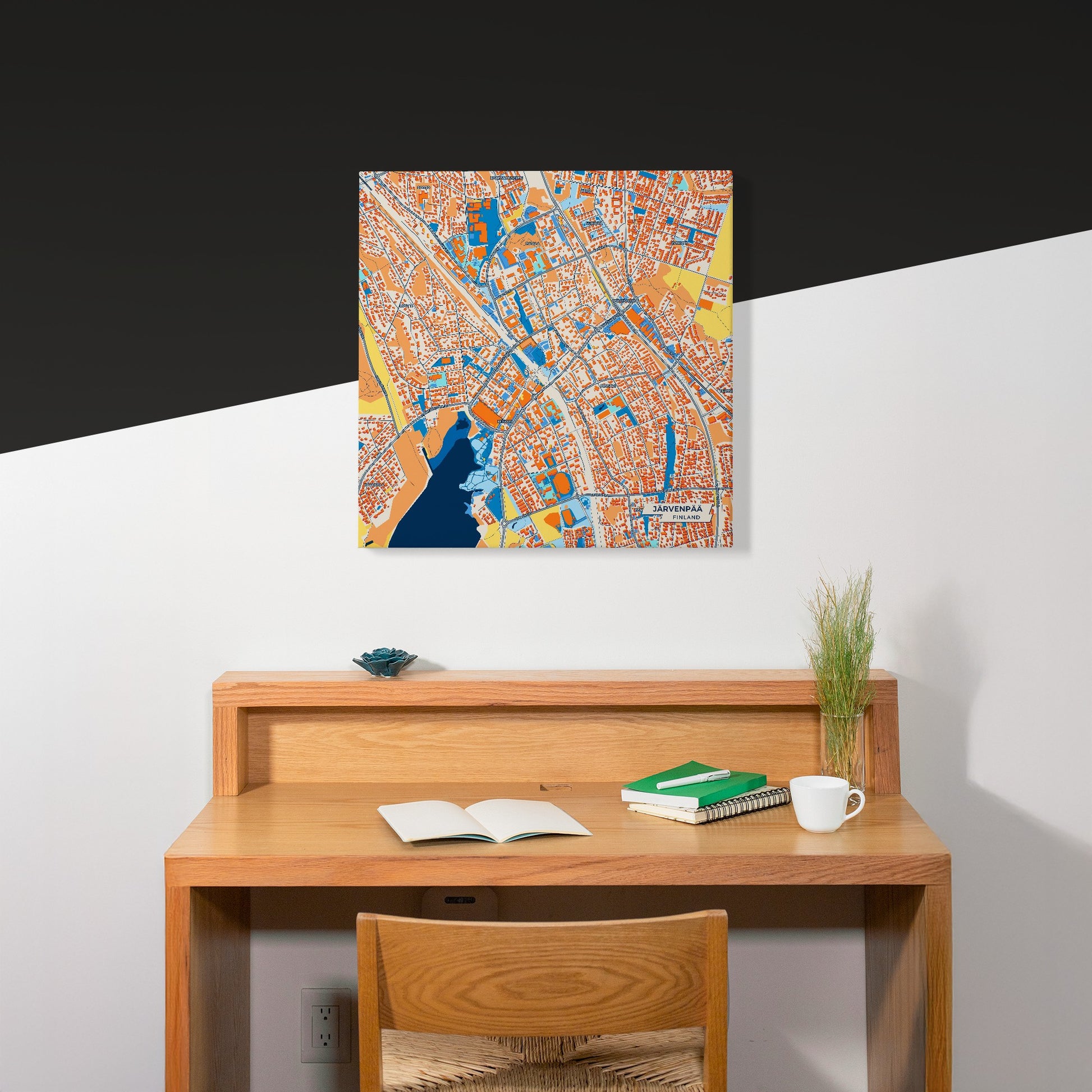 Järvenpää Finland Colorful City Map Canvas Print Scene