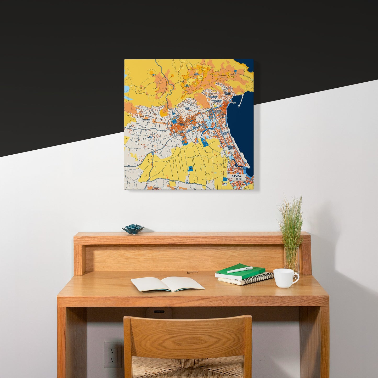 Javea Spain Colorful City Map Canvas Print Scene