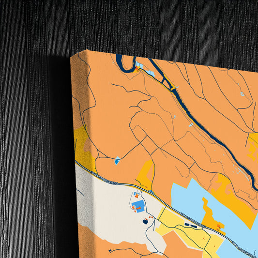 Jelenia Góra Poland Colorful City Map Canvas Print Detail