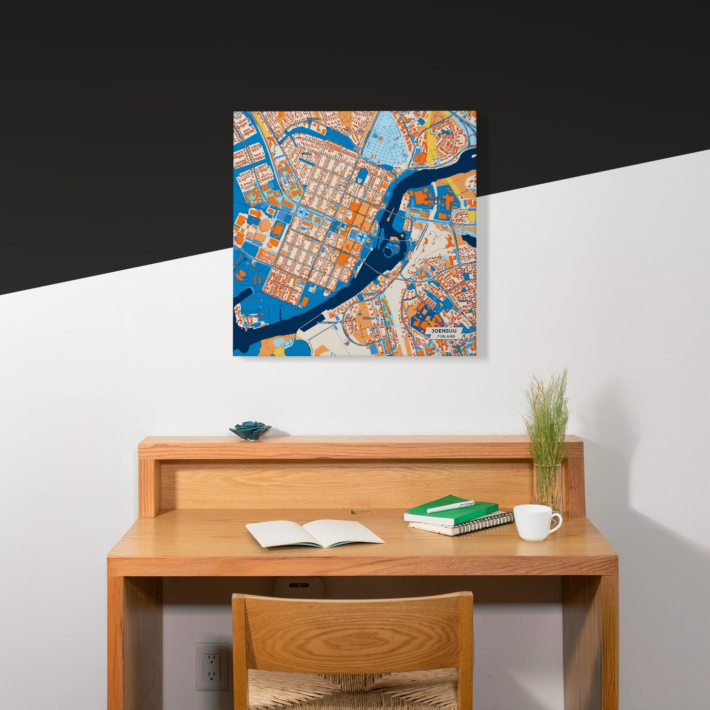 Joensuu Finland Colorful City Map Canvas Print Scene