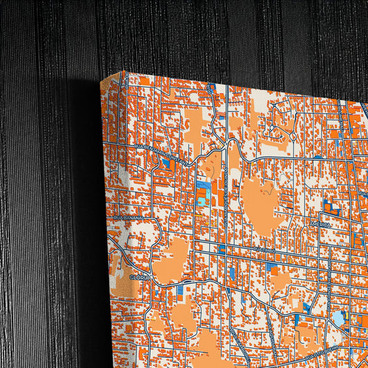 Joinville Brazil Colorful City Map Canvas Print Detail