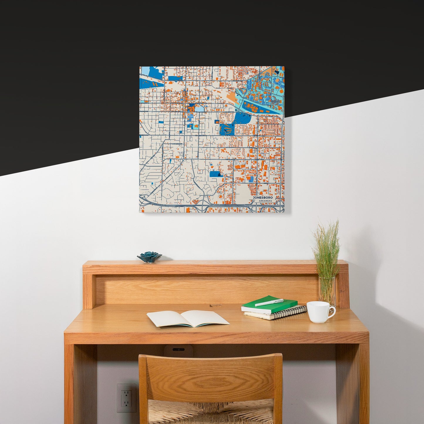 Jonesboro Arkansas Colorful City Map Canvas Print Scene
