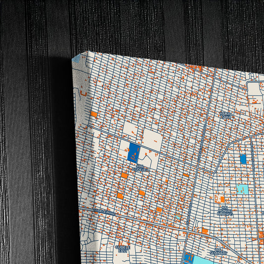 Juba South Sudan Colorful City Map Canvas Print Detail