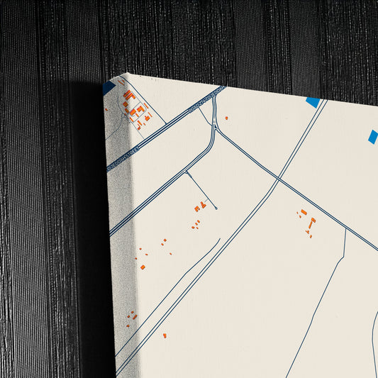 Jubail Saudi Arabia Colorful City Map Canvas Print Detail