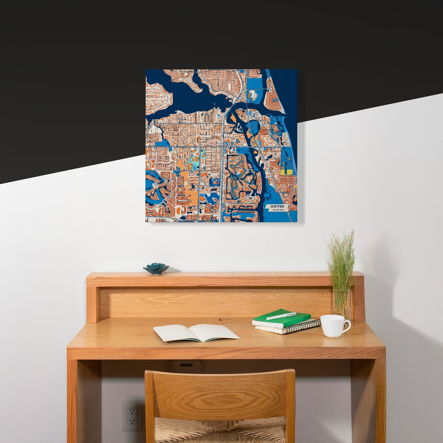 Jupiter Florida Colorful City Map Canvas Print Scene