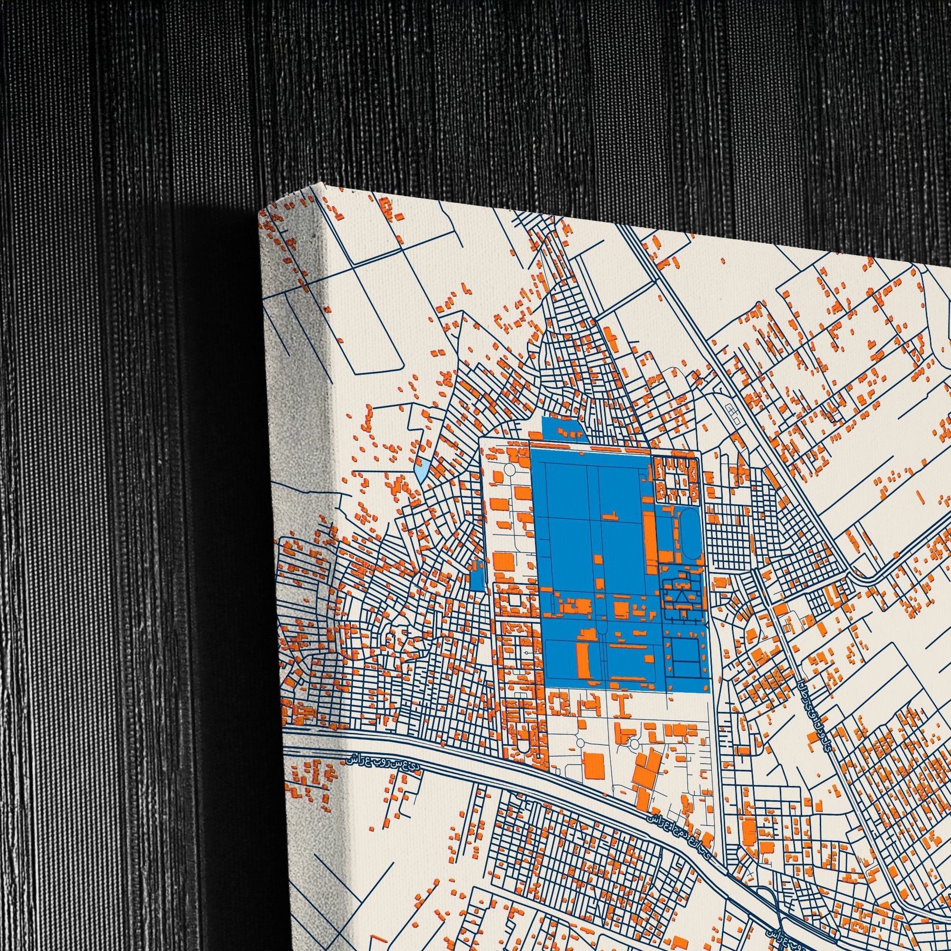 Kafr Ad Dawwar Egypt Colorful City Map Canvas Print Detail