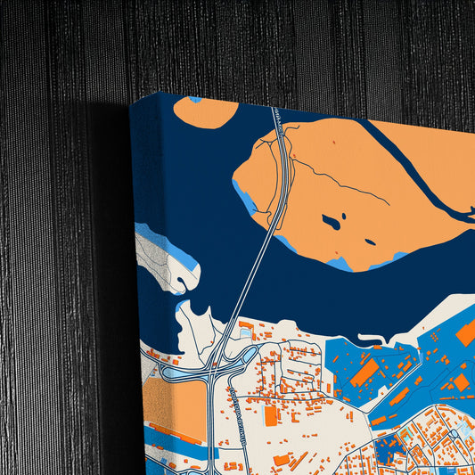 Камянське Ukraine Colorful City Map Canvas Print Detail