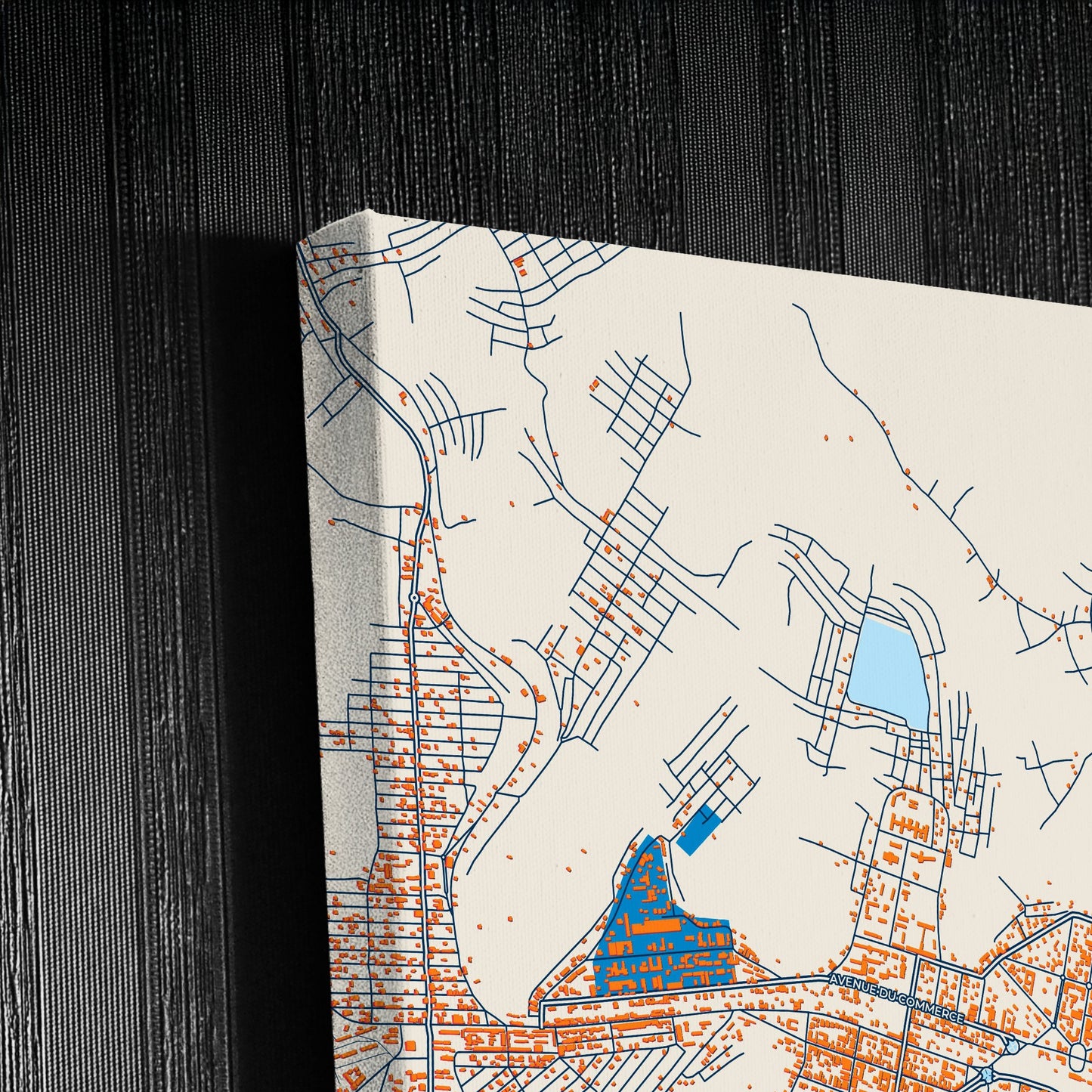 Kananga Dr Congo Colorful City Map Canvas Print Detail