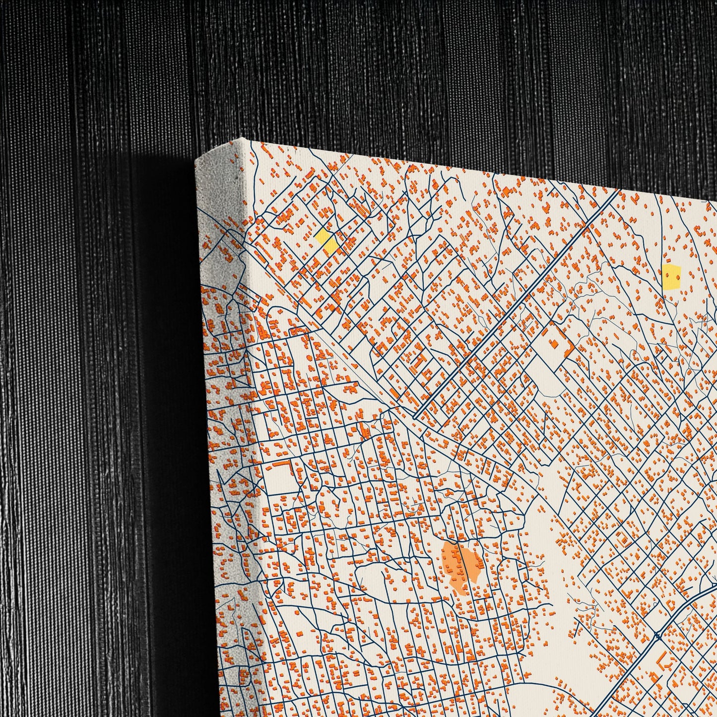 Kankan Guinea Colorful City Map Canvas Print Detail