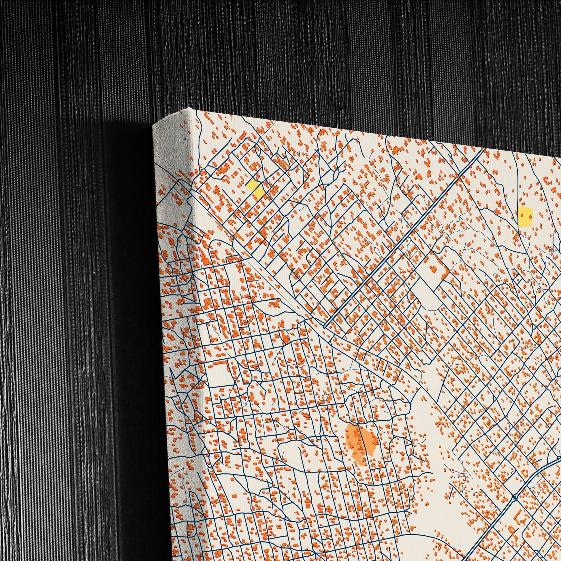 Kankan Guinea Colorful City Map Canvas Print Detail