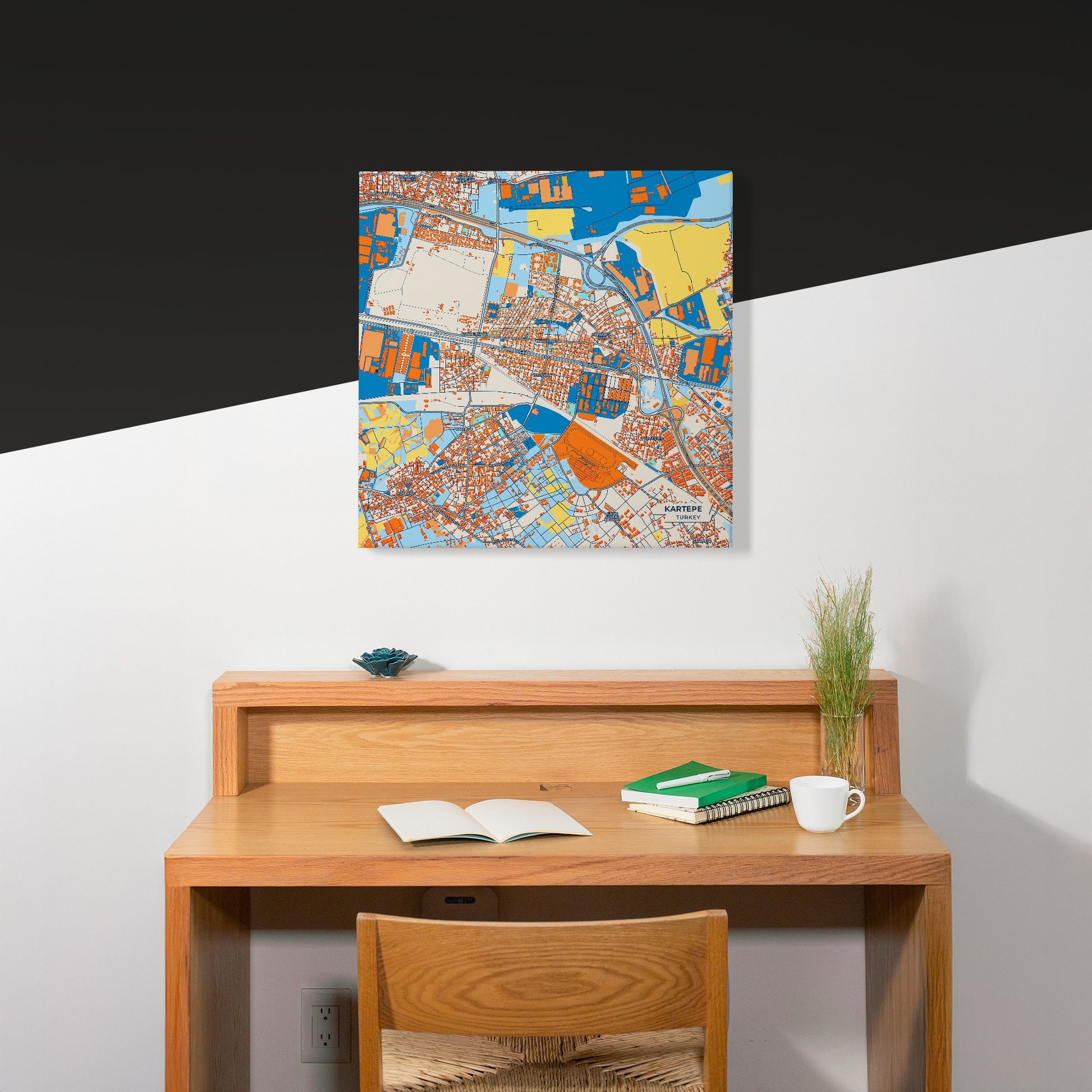 Kartepe Turkey Colorful City Map Canvas Print Scene