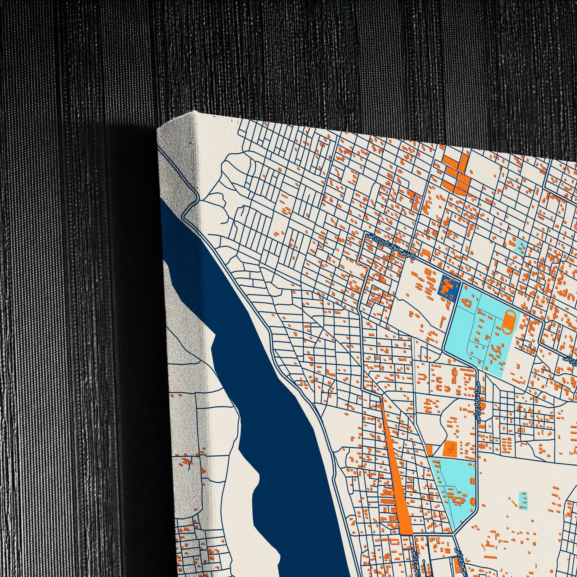 Kassala Sudan Colorful City Map Canvas Print Detail