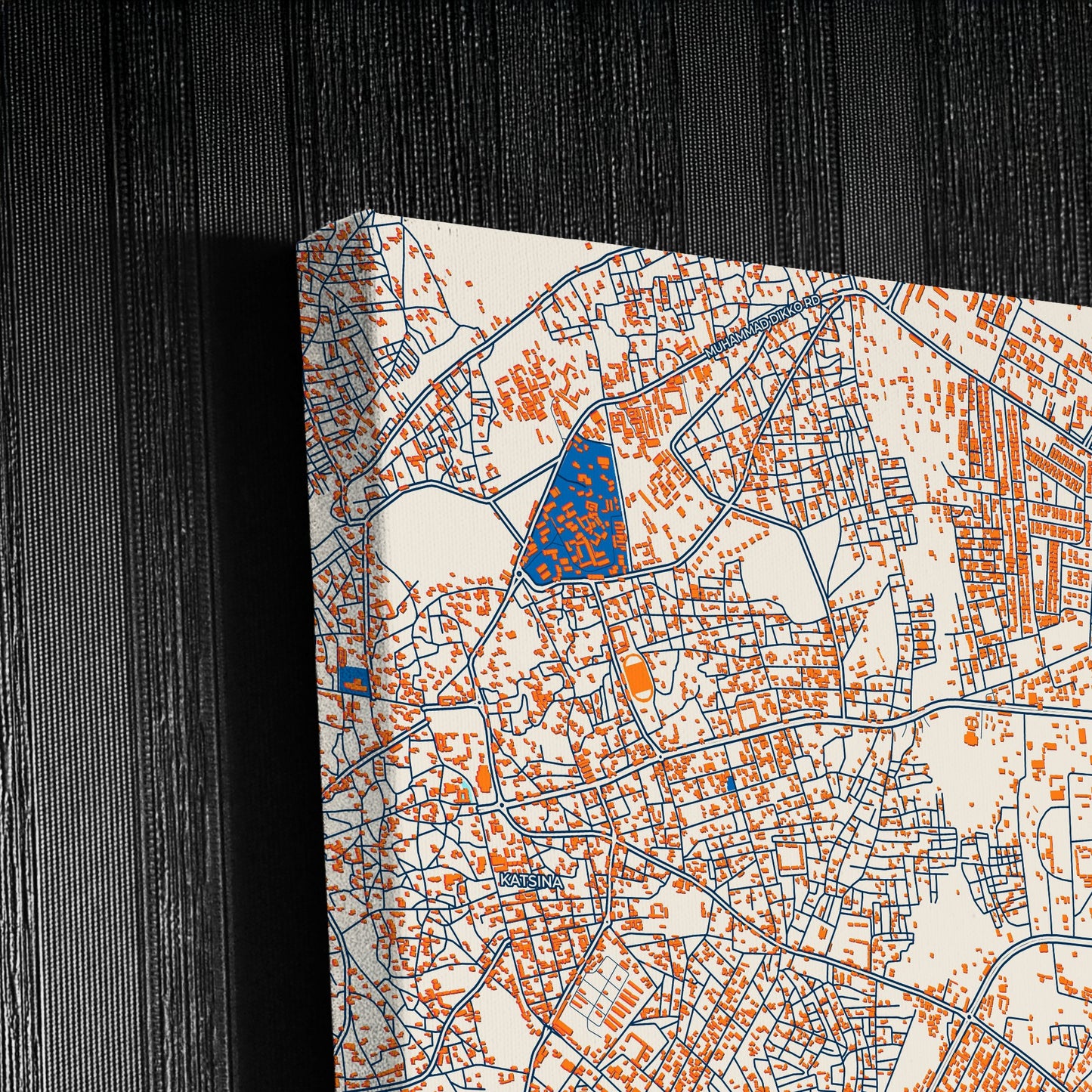 Katsina Nigeria Colorful City Map Canvas Print Detail