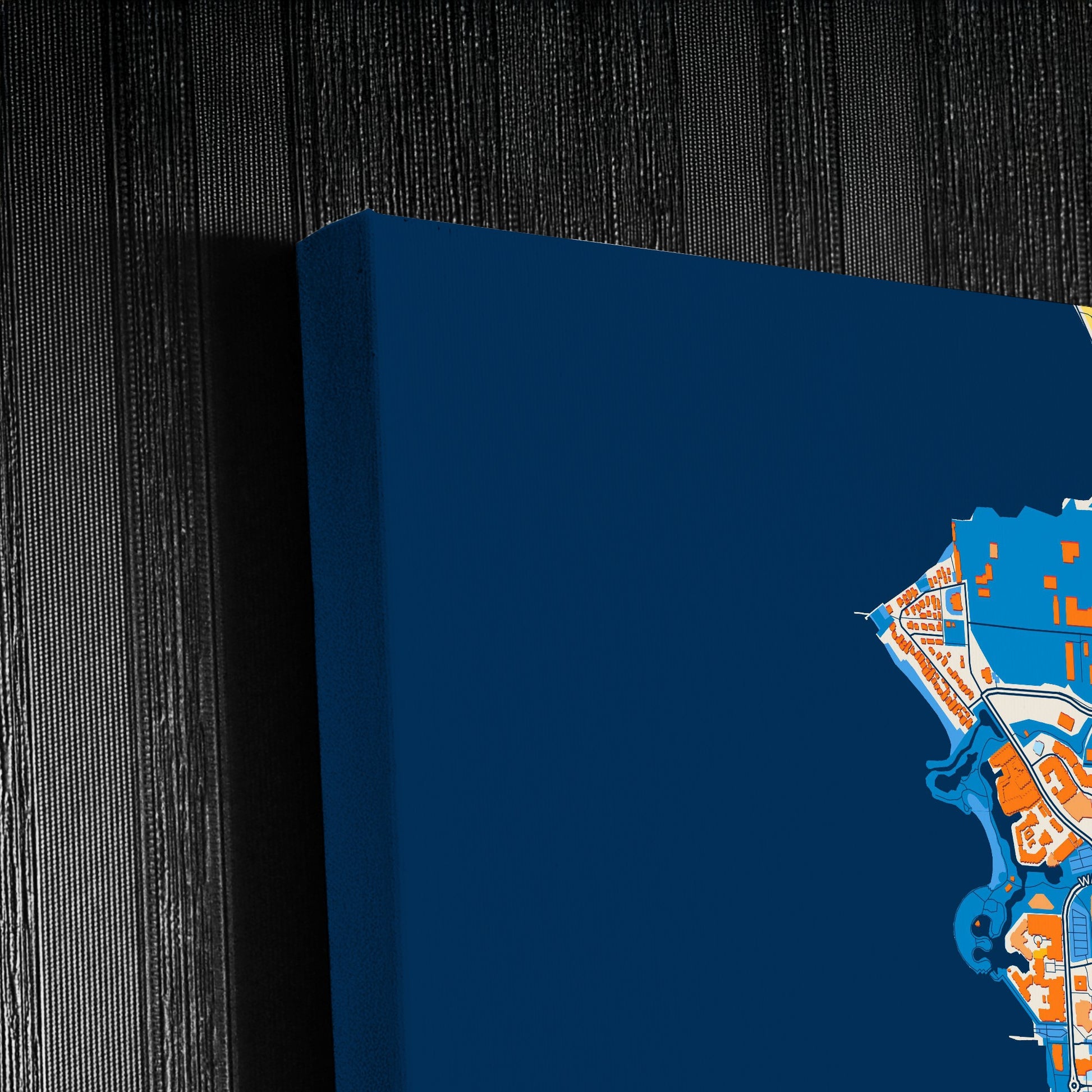 Kelowna Canada Colorful City Map Canvas Print Detail