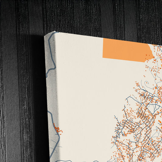 Kenema Sierra Leone Colorful City Map Canvas Print Detail