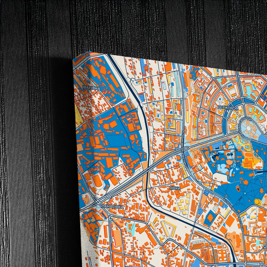 Харків Ukraine Colorful City Map Canvas Print Detail