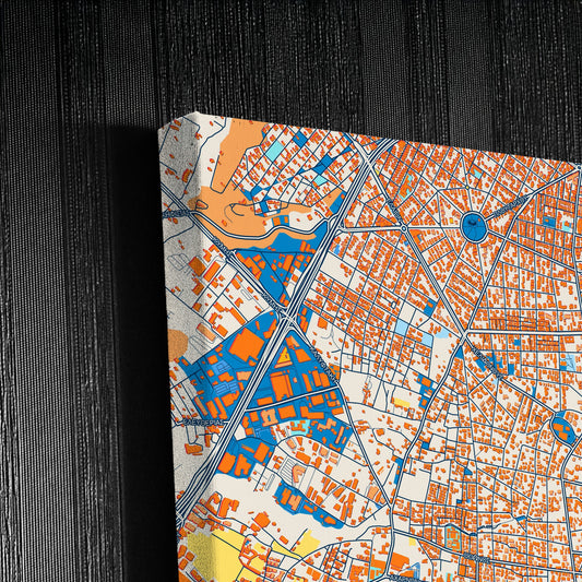 Κηφισια Greece Colorful City Map Canvas Print Detail