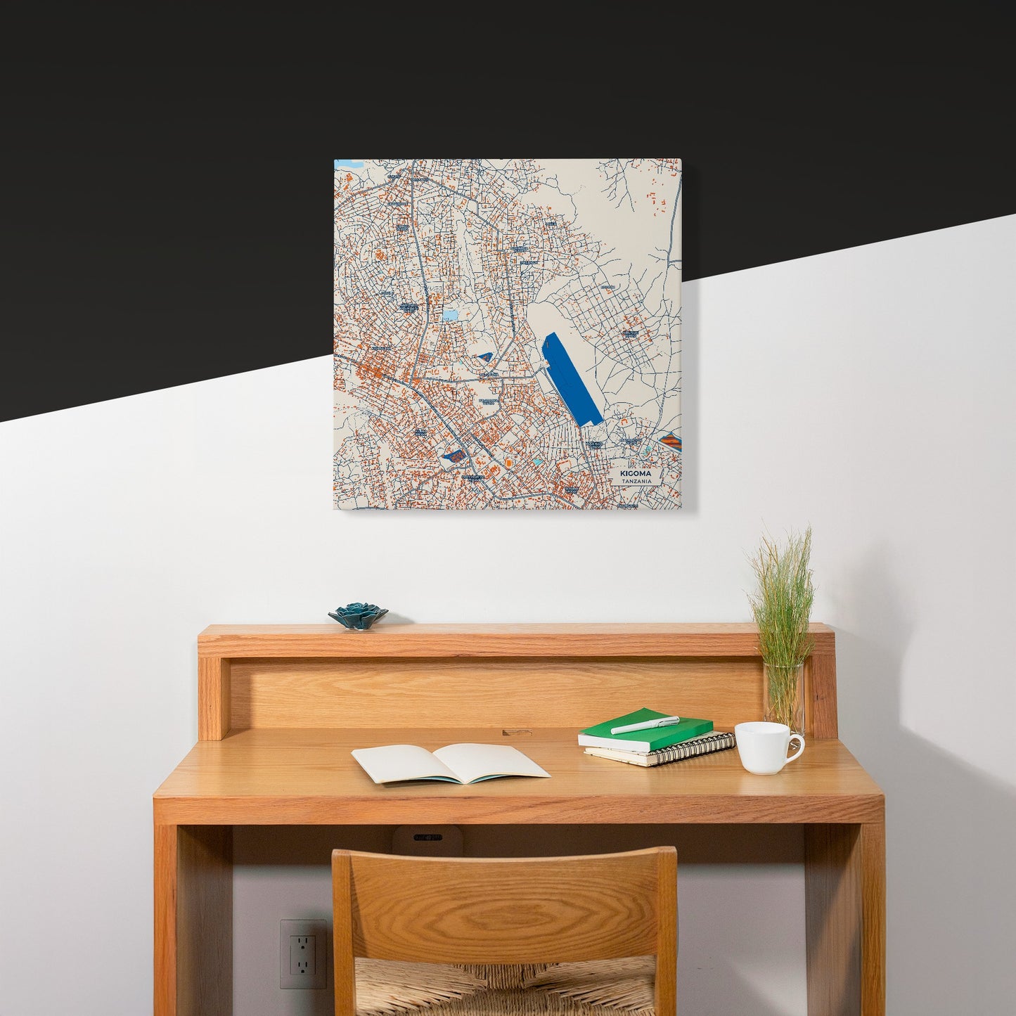 Kigoma Tanzania Colorful City Map Canvas Print Scene