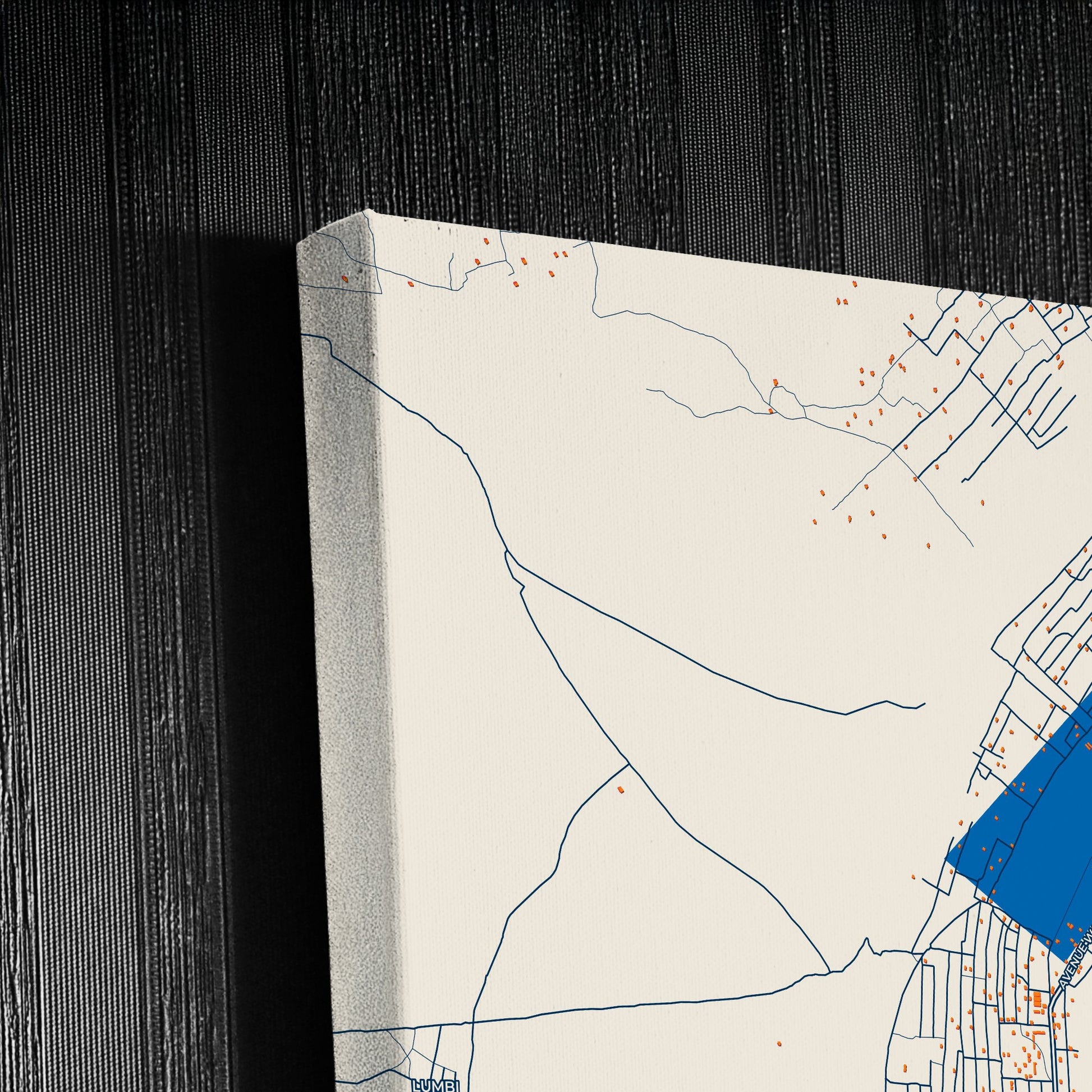 Kikwit Dr Congo Colorful City Map Canvas Print Detail