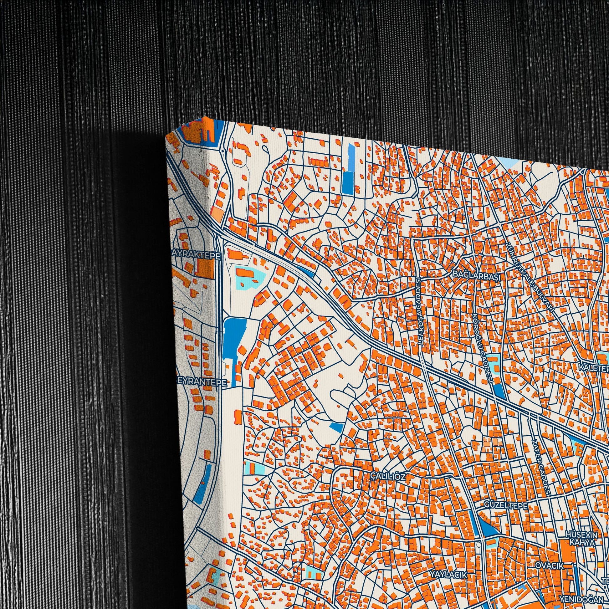 Kirikkale Turkey Colorful City Map Canvas Print Detail