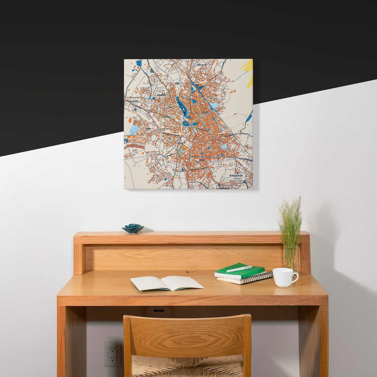 Kirşehi̇r Turkey Colorful City Map Canvas Print Scene