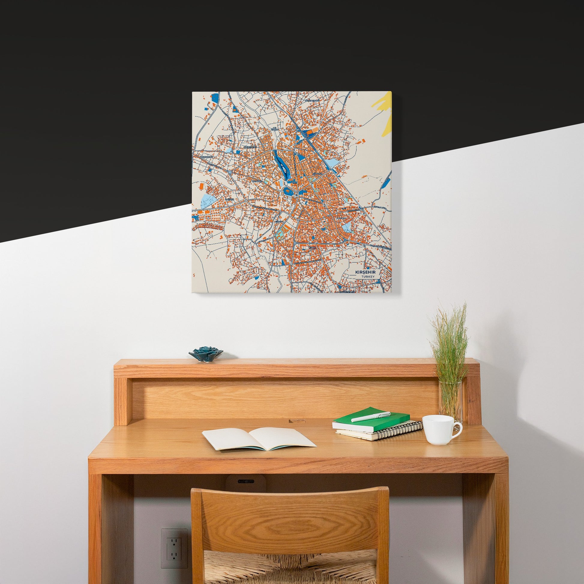 Kirşehi̇r Turkey Colorful City Map Canvas Print Scene