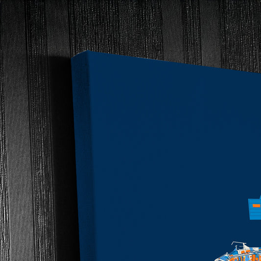 Koper Slovenia Colorful City Map Canvas Print Detail