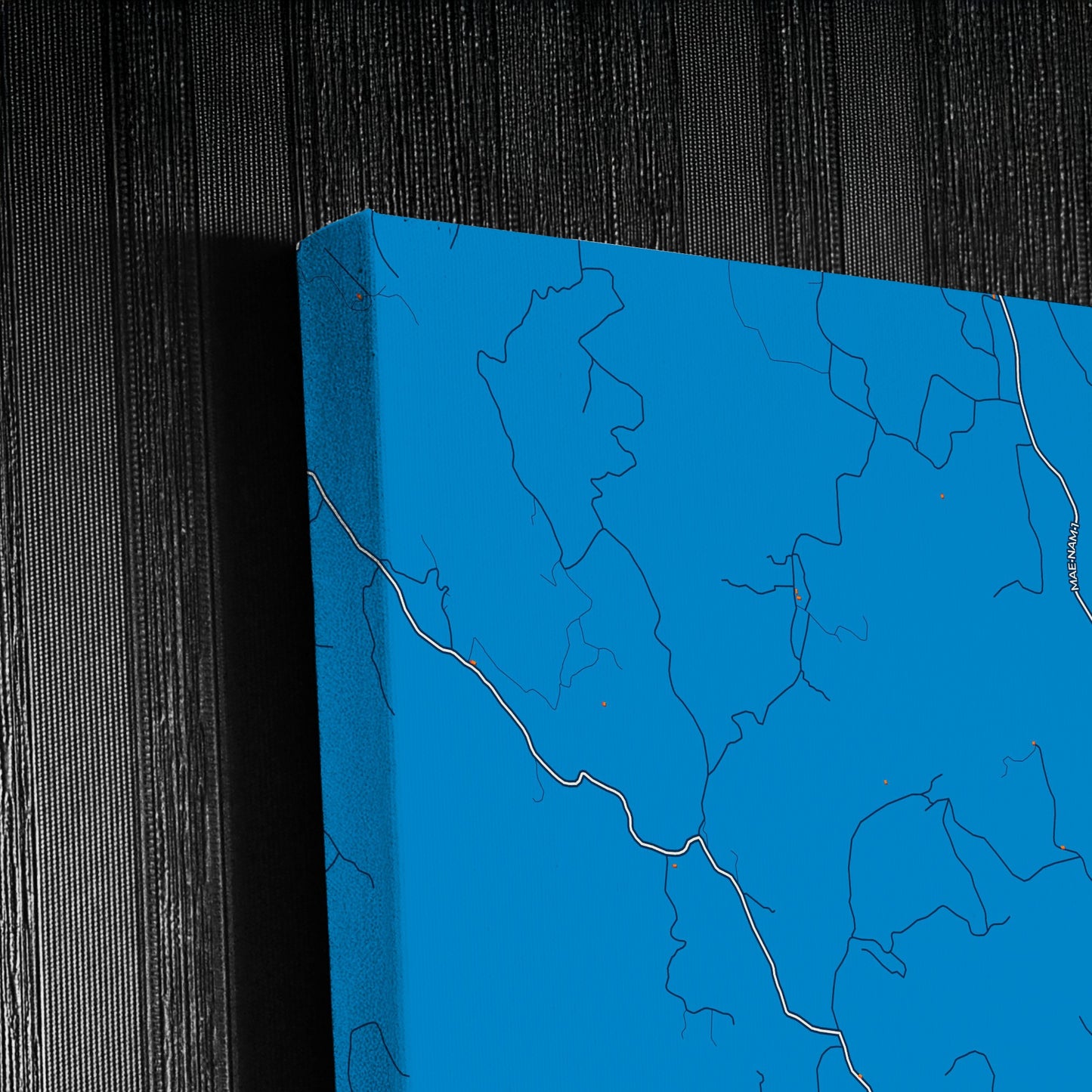 Ko Samui Thailand Colorful City Map Canvas Print Detail