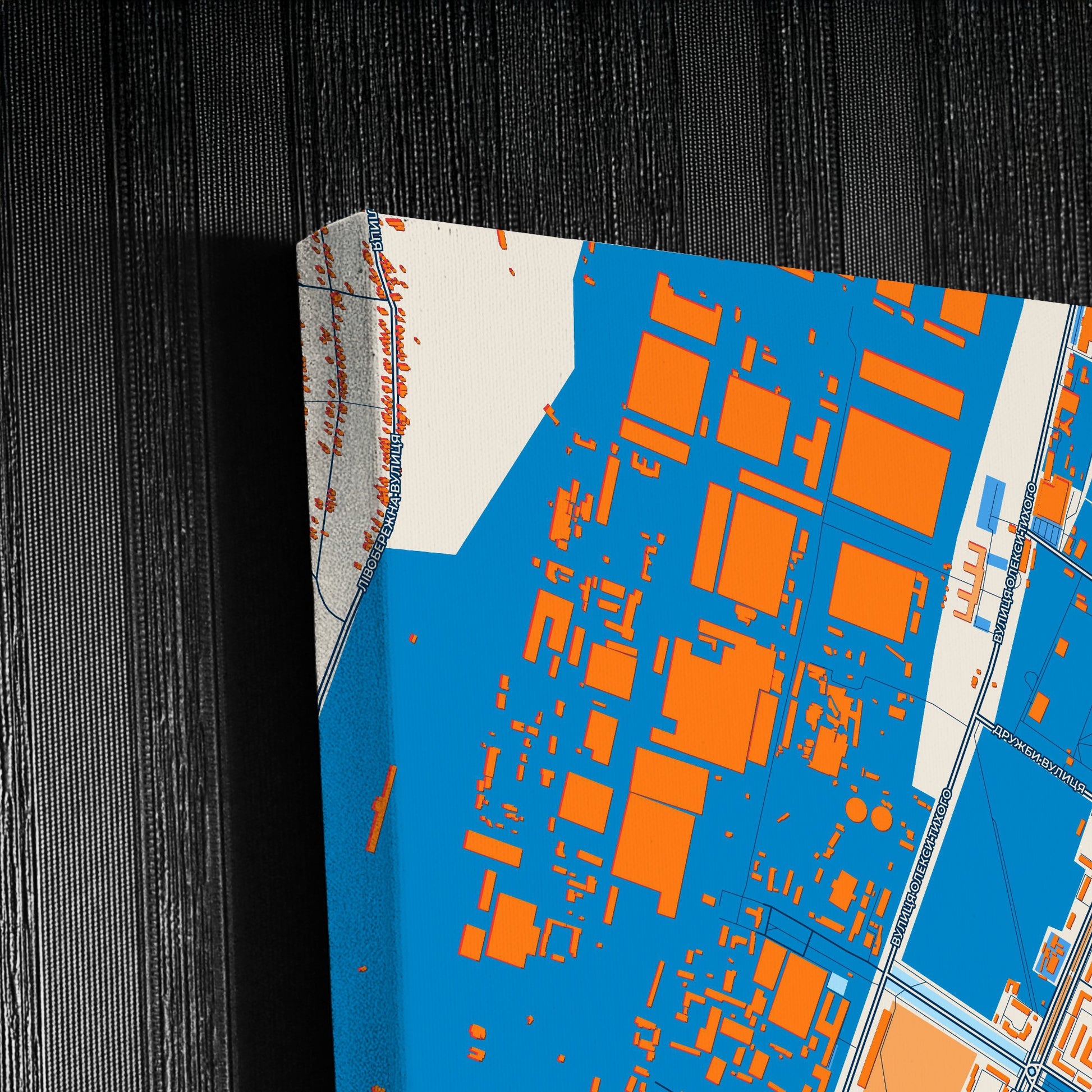 Краматорськ Ukraine Colorful City Map Canvas Print Detail