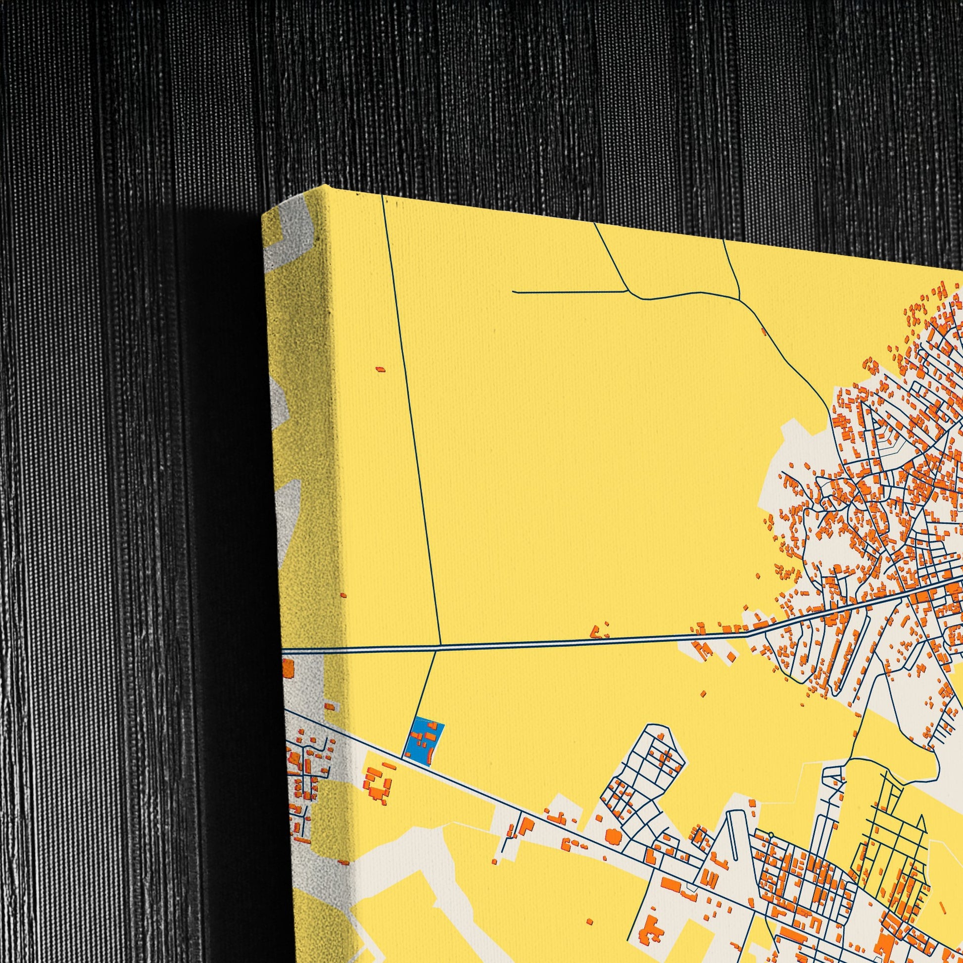 Ksar El Kebir Morocco Colorful City Map Canvas Print Detail