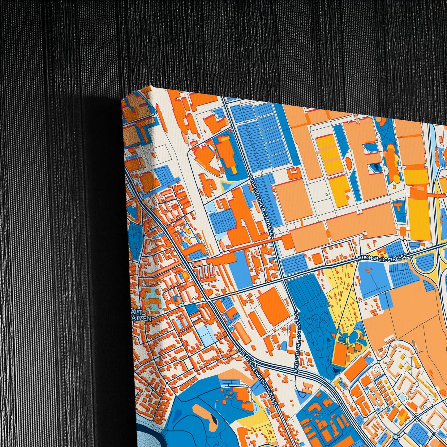 Laatzen Germany Colorful City Map Canvas Print Detail