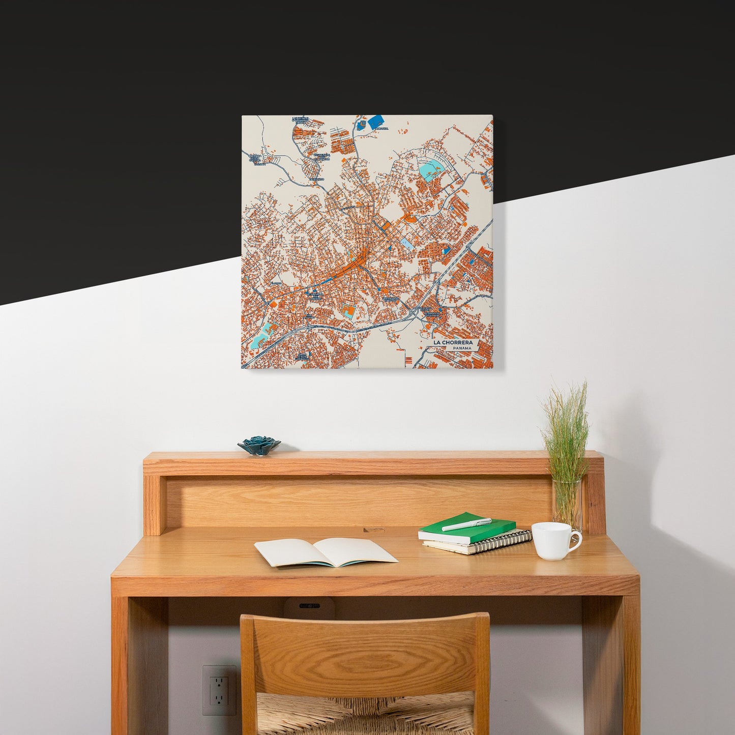 La Chorrera Panama Colorful City Map Canvas Print Scene