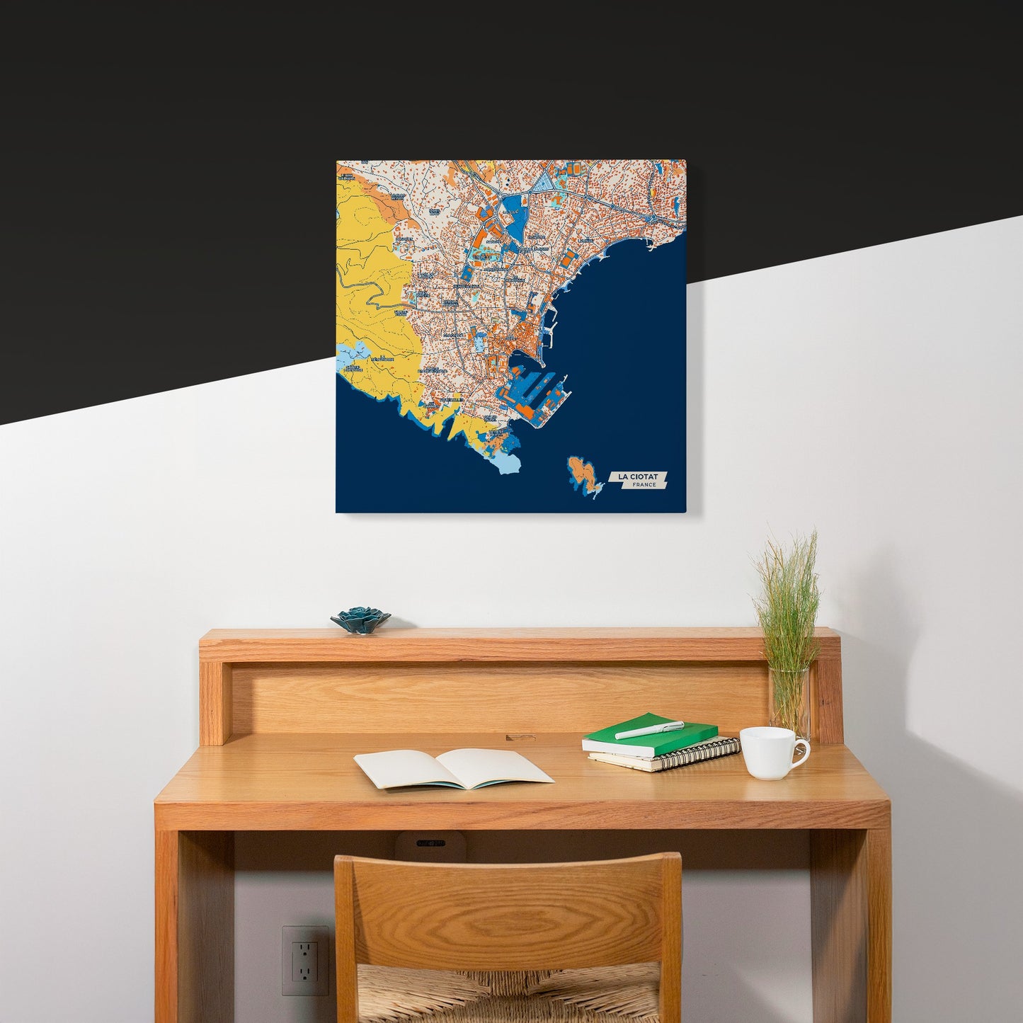 La Ciotat France Colorful City Map Canvas Print Scene