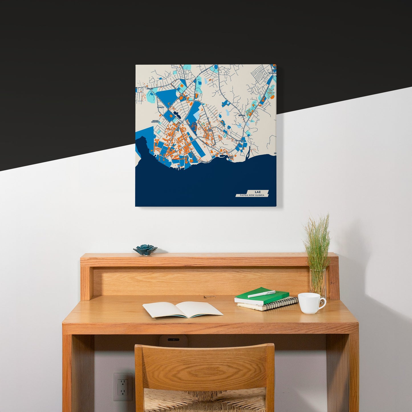 Lae Papua New Guinea Colorful City Map Canvas Print Scene