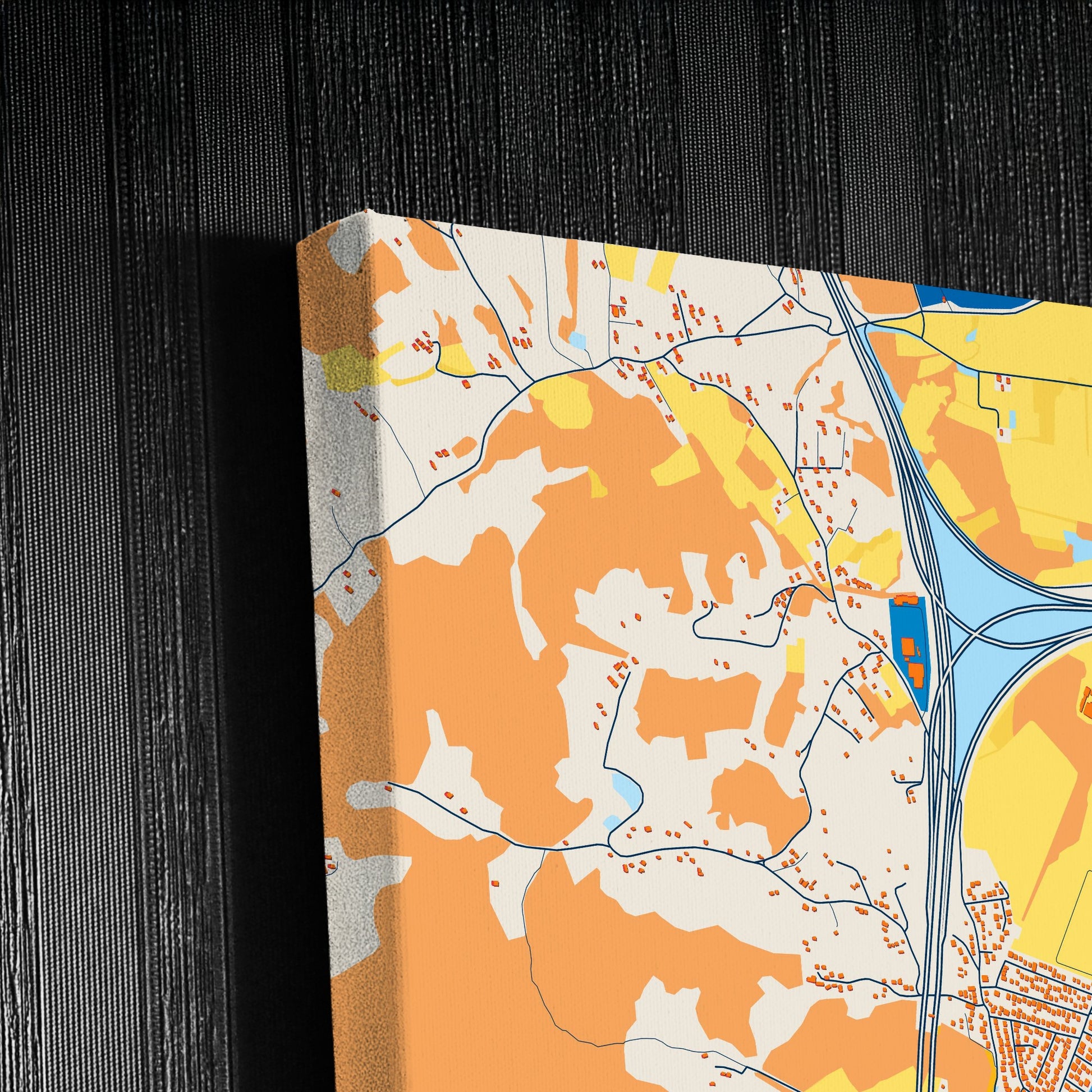 Laktaši Bosnia And Herzegovina Colorful City Map Canvas Print Detail