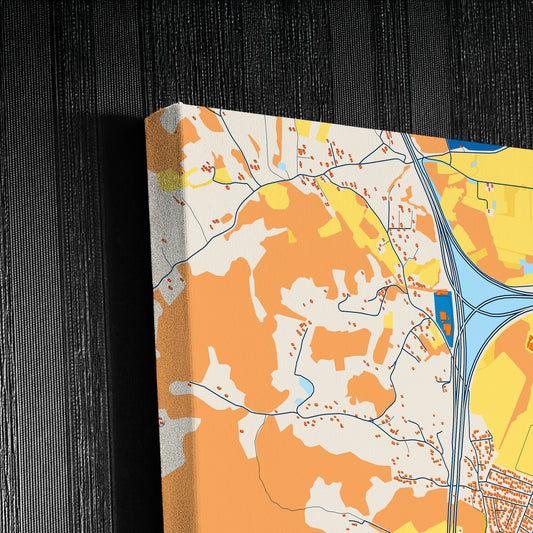 Laktaši Bosnia And Herzegovina Colorful City Map Canvas Print Detail