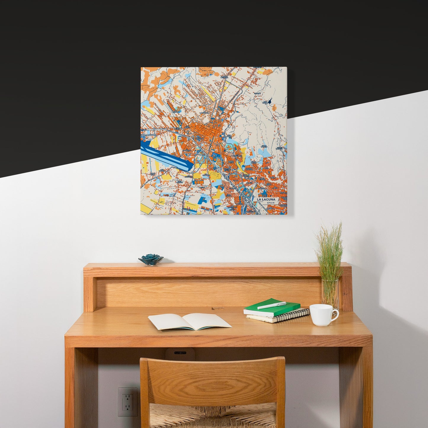 La Laguna Spain Colorful City Map Canvas Print Scene