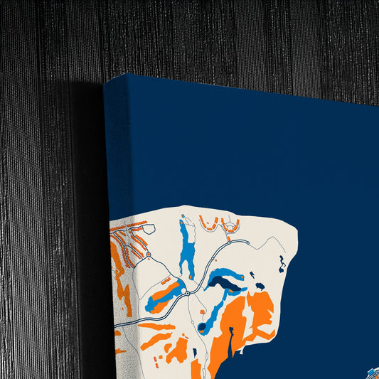 La Paz Mexico Colorful City Map Canvas Print Detail