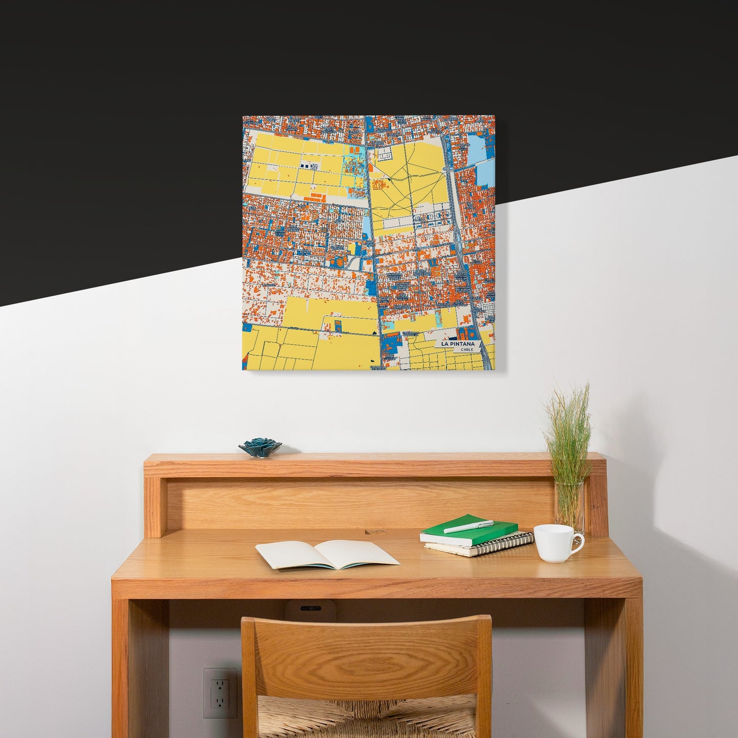 La Pintana Chile Colorful City Map Canvas Print Scene